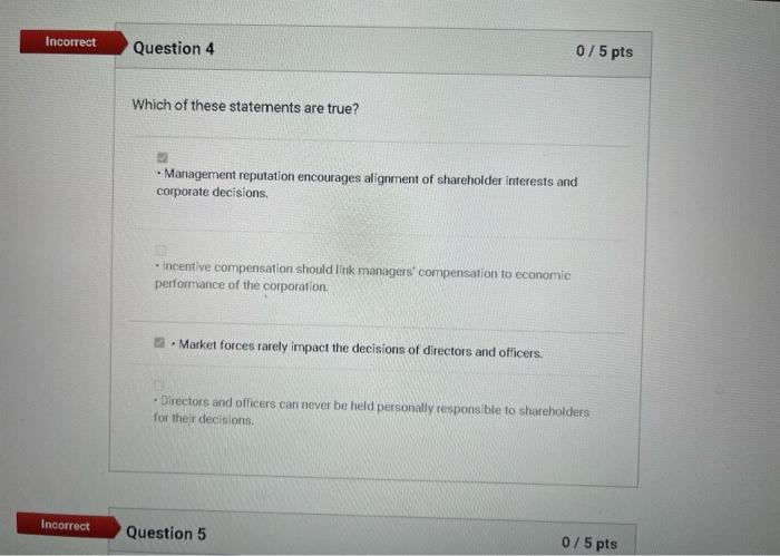 each answer has different assigned mark (ie if 4