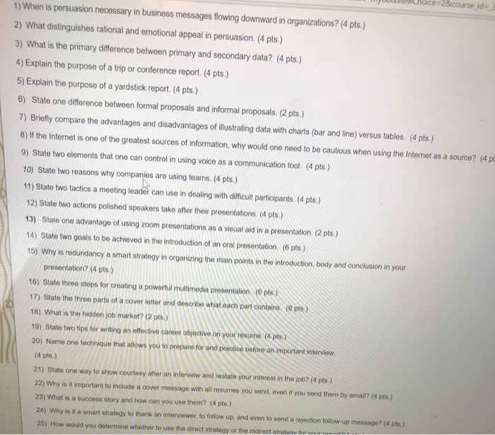 1) When is persuasion necessary in business