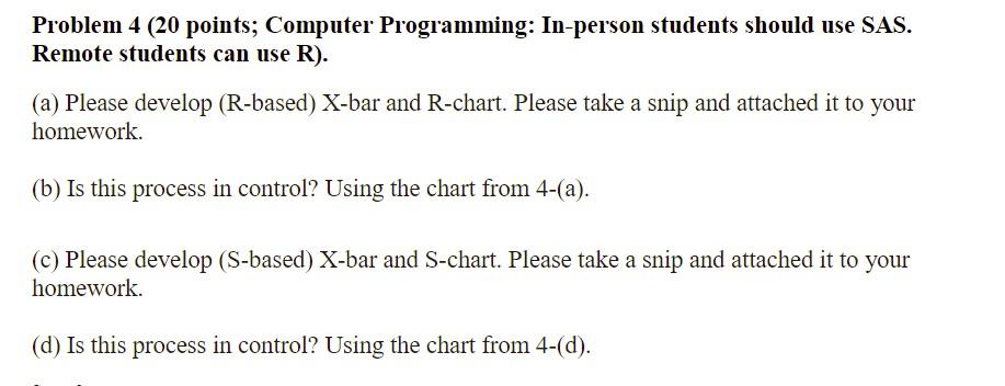 Problem 4 (20 points; Computer Programming: