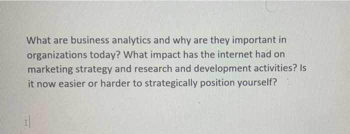 What are business analytics and why are they