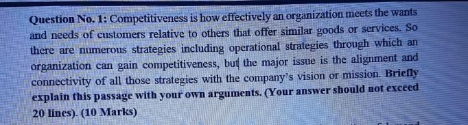 answer me quick please Question No. 1: