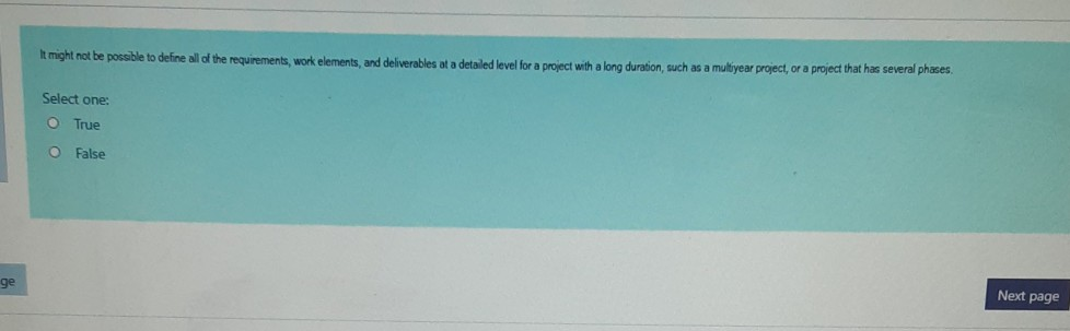 It might not be possible to define all of the