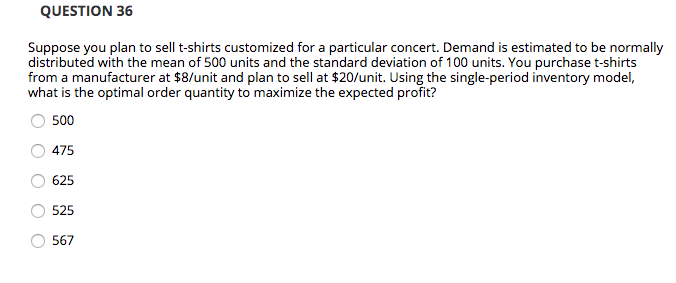 Suppose the daily demand of a product follows a