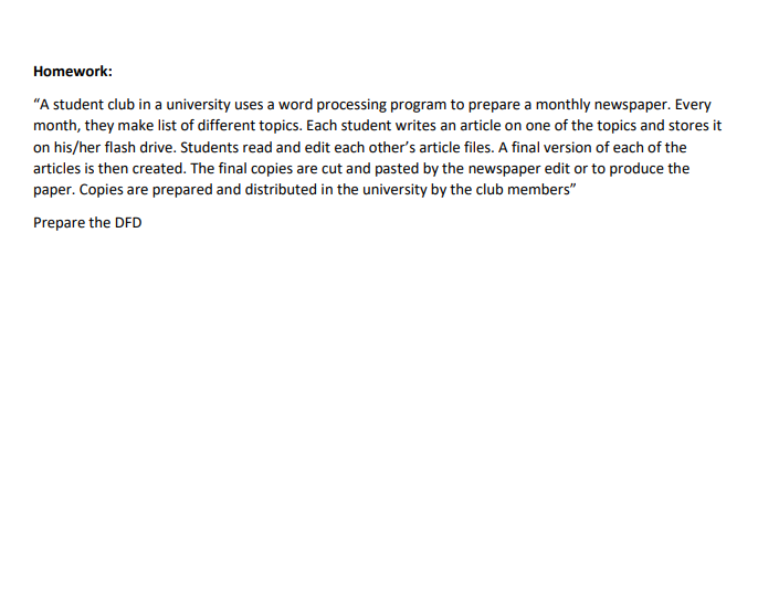 Homework: A student club in a university uses a