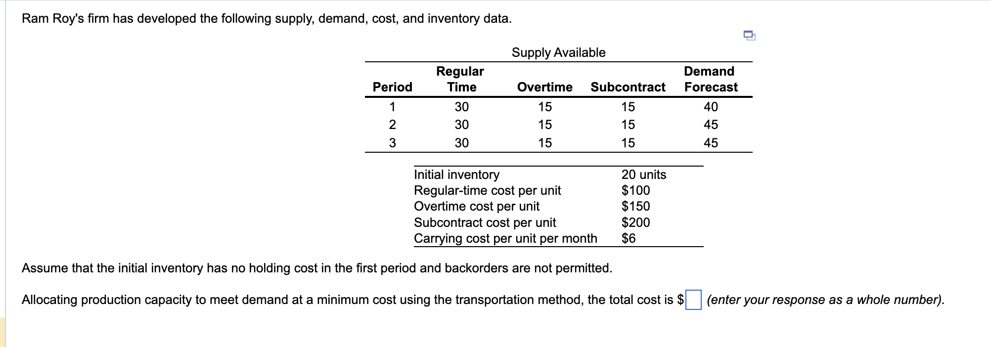 Ram Roy's firm has developed the following