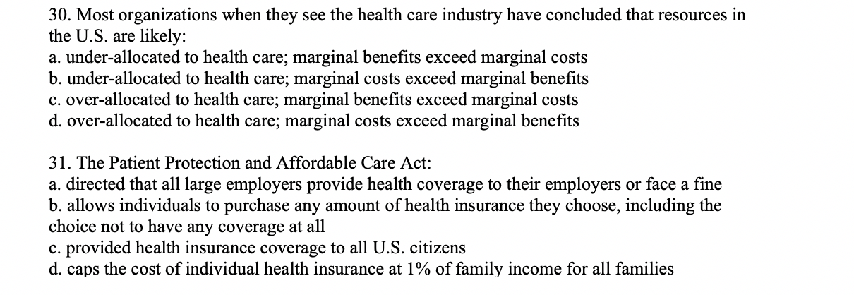 30. Most organizations when they see the health