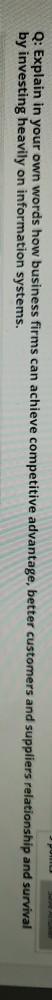 Q: Explain in your own words how business firms