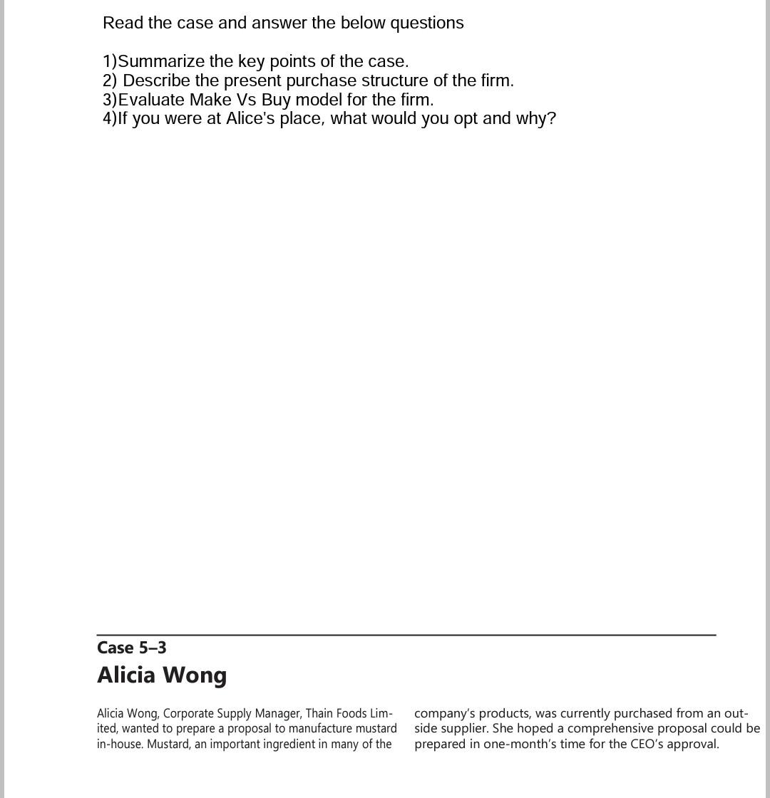 Read the case and answer the below questions