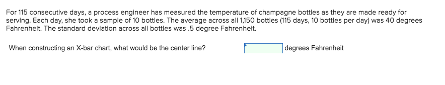For 115 consecutive days, a process engineer has