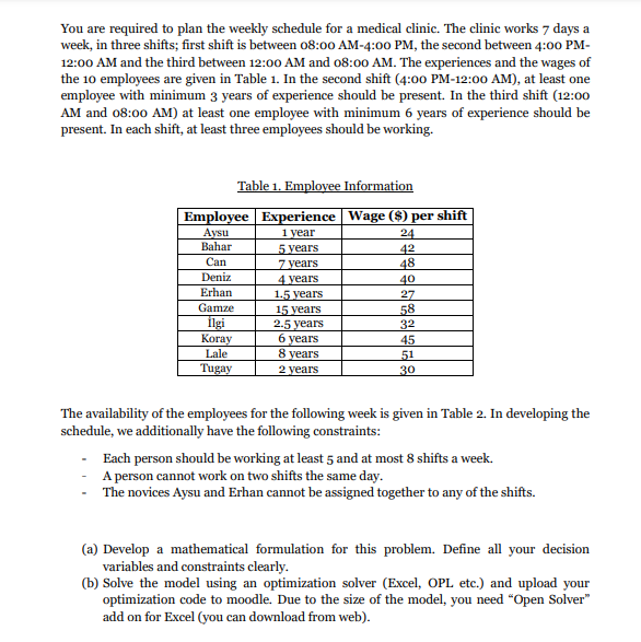 Please solve the question by using excel and send