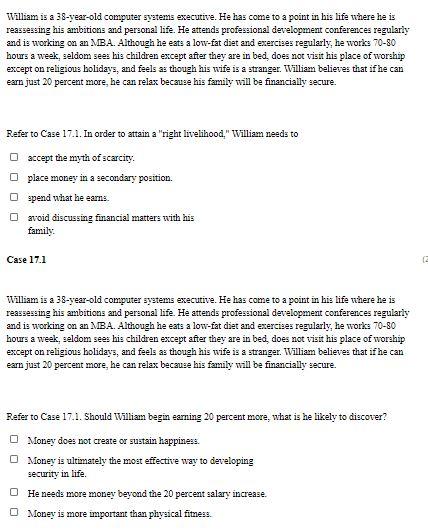 URGENT please help asap William is a 38-year-old