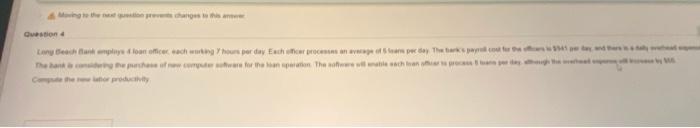 ning the changes Question La chaped loan office