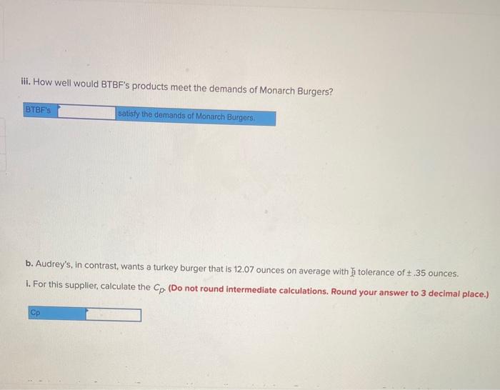 Problem 6S-17 (Algo) Big Turkey Burger Farms