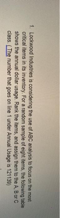 please help on process and answer ( all the info