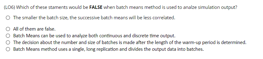 (L06) Which of these staments would be FALSE when
