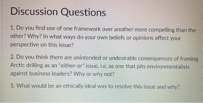 Discussion Questions 1. Do you find use of one