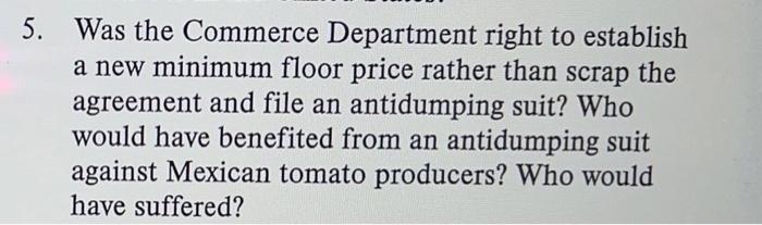 international business 5. Was the Commerce