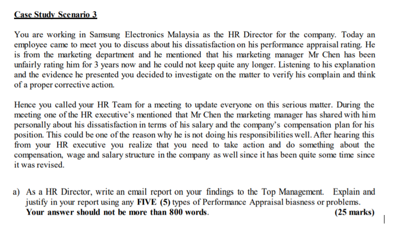 Case Study Scenario 3 You are working in Samsung