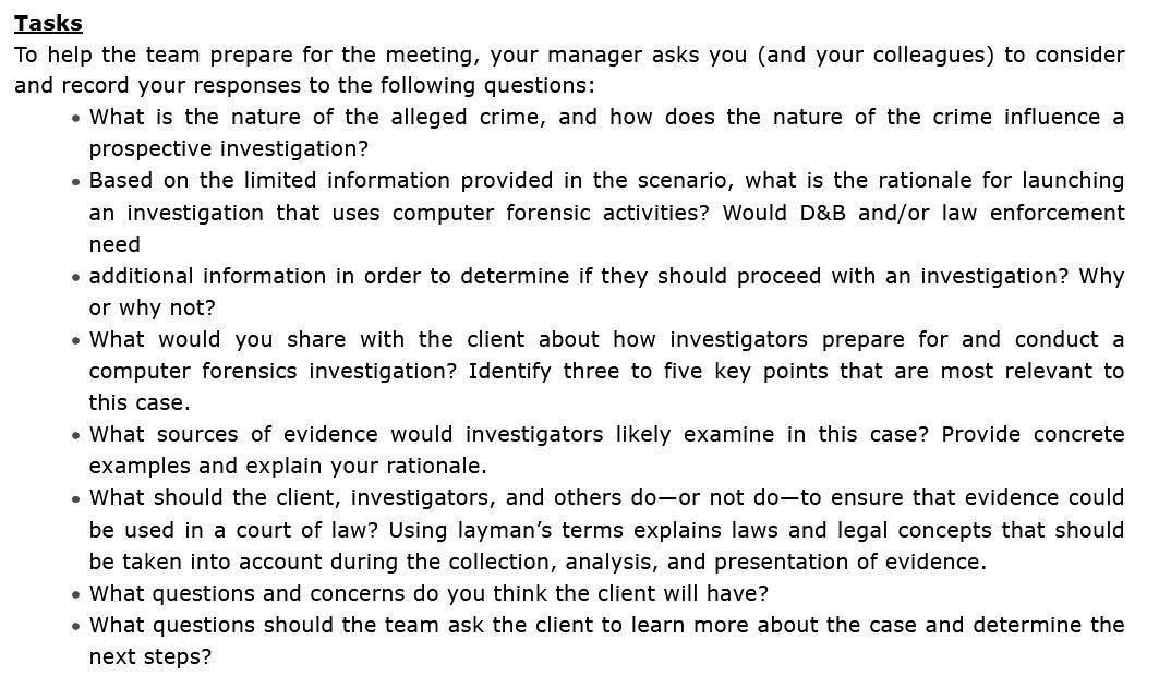 Please help me with assignment ASAP Scenario You