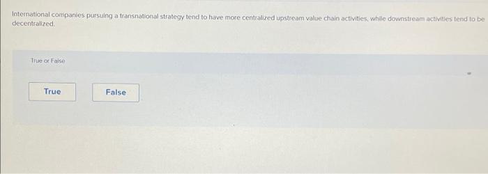 International companies pursuing a transnational