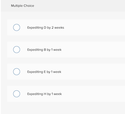 Project management (3) Consider the following