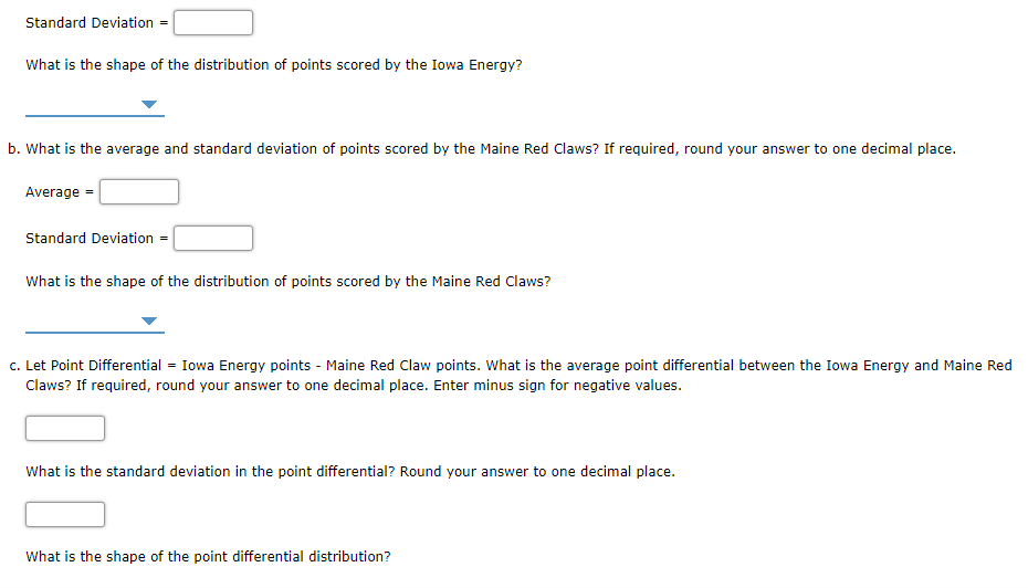 ANSWER ALL PLEASE Problem 12-09 The Iowa Energy