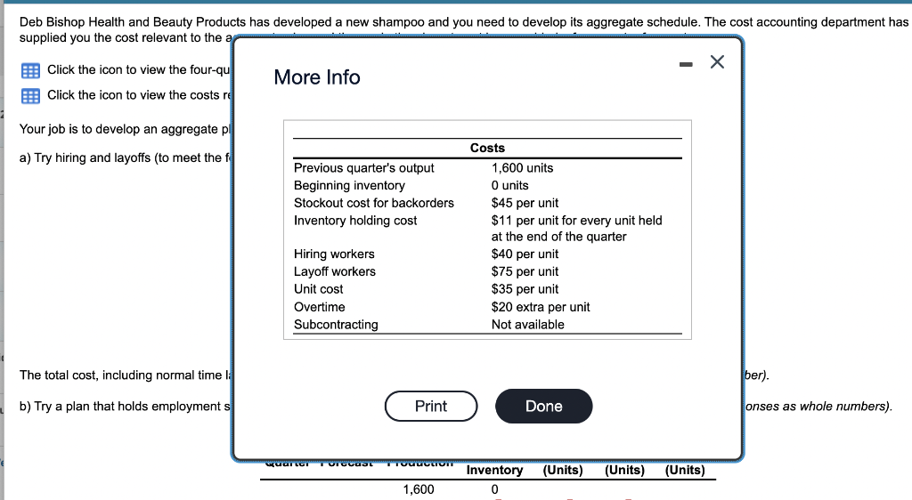 a) Try hiring and layoffs (to meet the forecast)