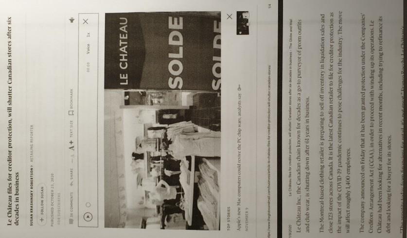 Le Chteau files for creditor protection, will