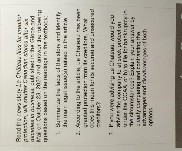 Le Chteau files for creditor protection, will