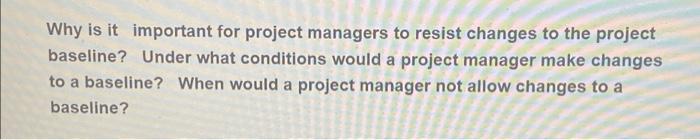 300 words Why is it important for project