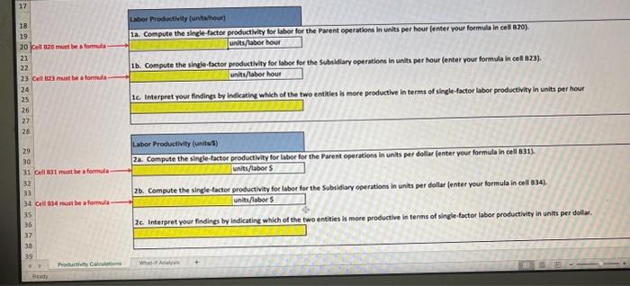 Productivity Analysis Assignment Total = 55