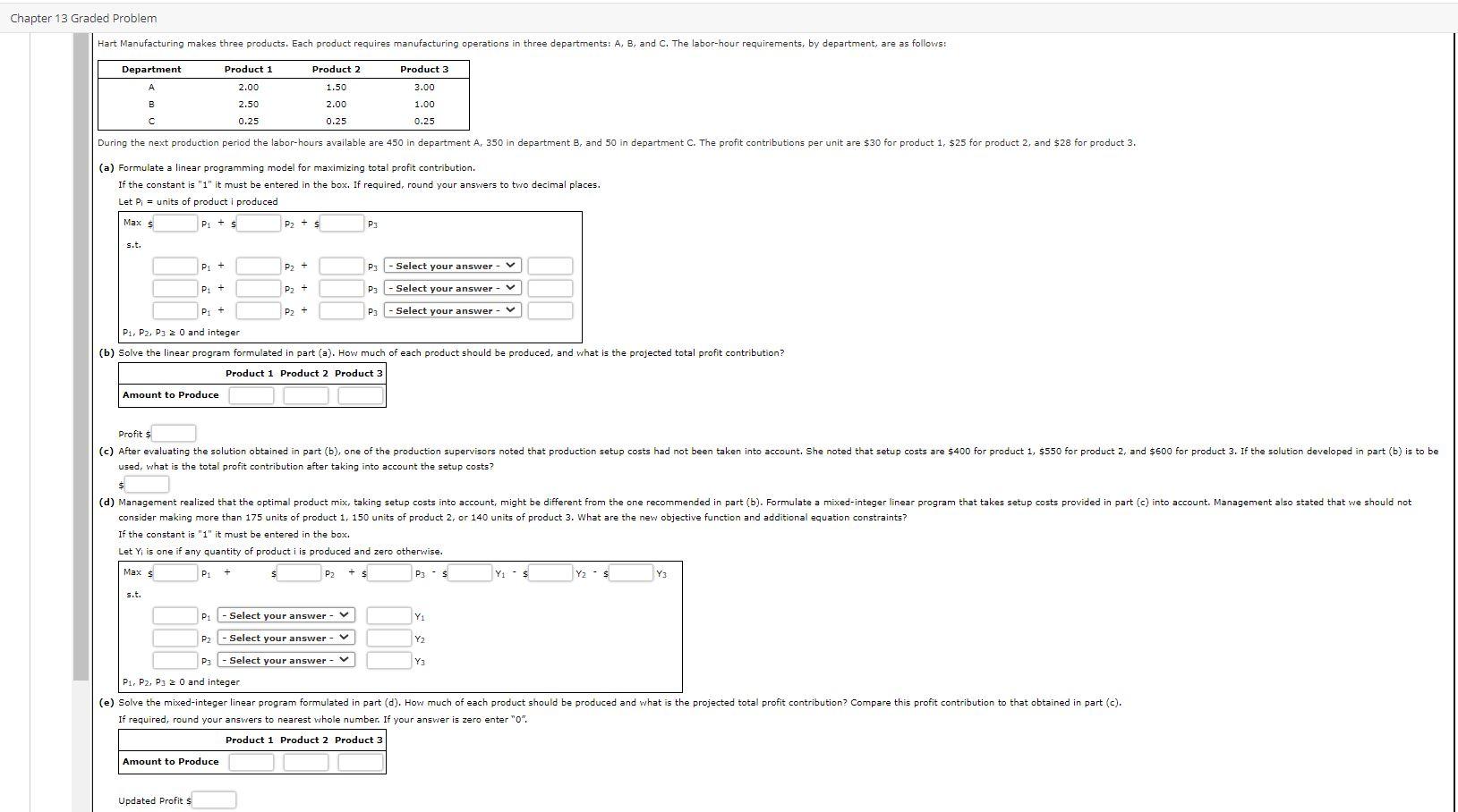 Solve this: Chapter 13 Graded Problem Hart