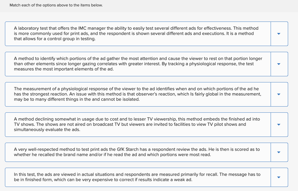 Methods of Testing Completed Ads This activity is