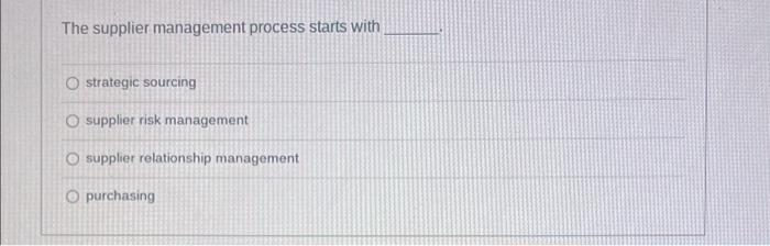 The total cost of ownership of a firm's supplies