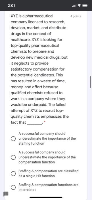 2 points The most highly qualified & experienced