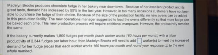 Madelyn Brooks produces chocolate fudge in her