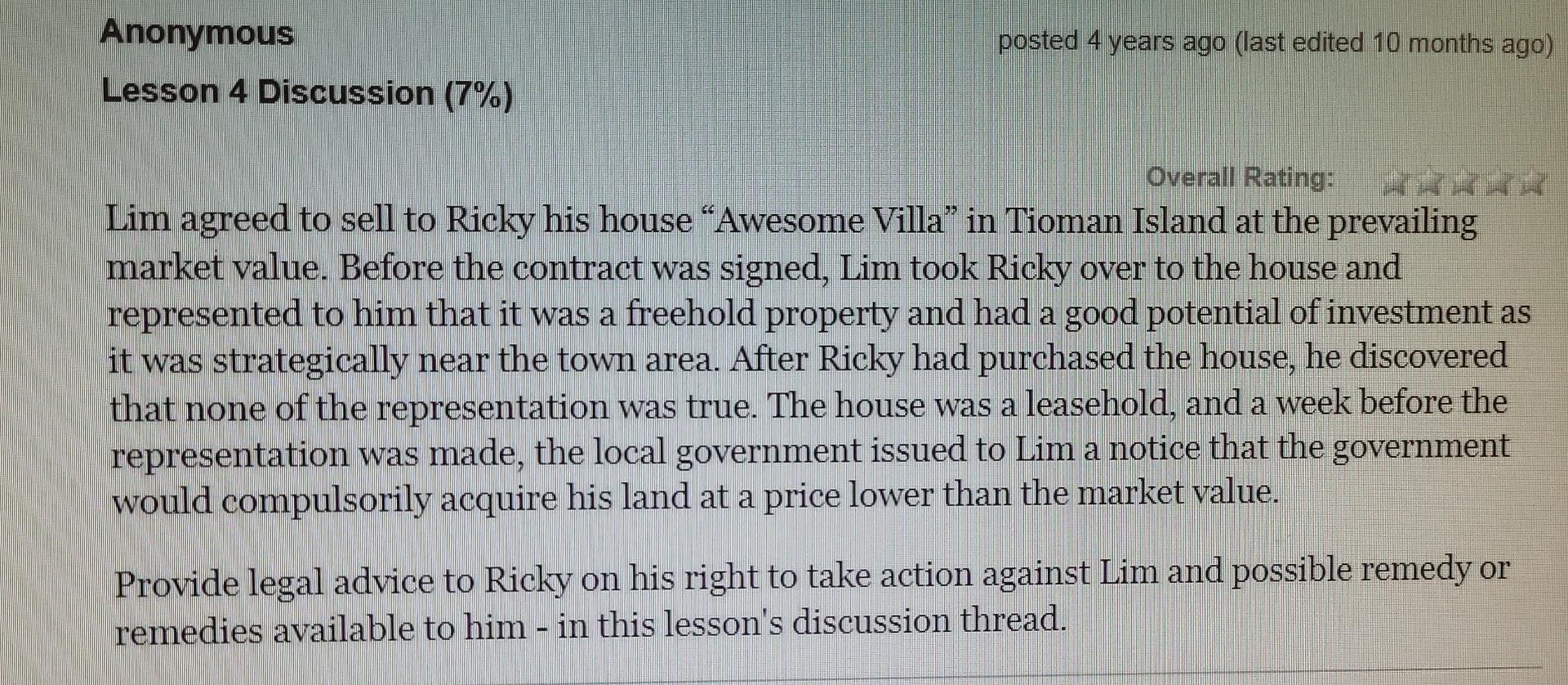 subject business law posted 4 years ago (last