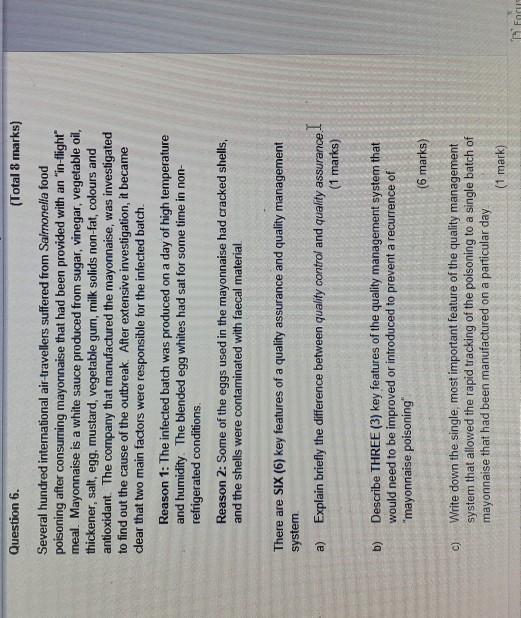 Question 6. (Total 8 marks) Several hundred