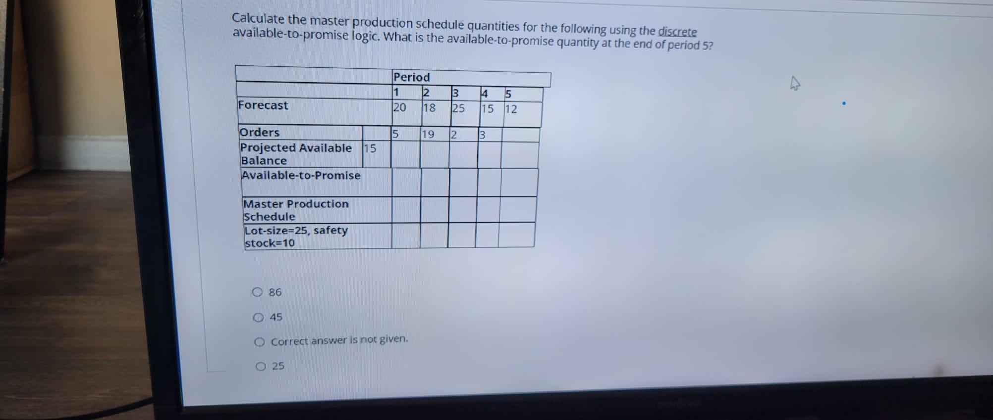 Complete the MPS record below. What is the