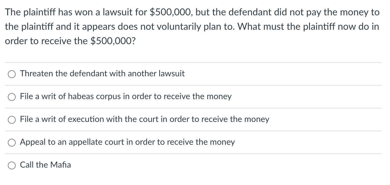 Daniel wishes to sue Karina for a breach of