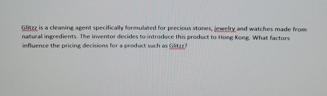Glitz is a cleaning agent specifically formulated