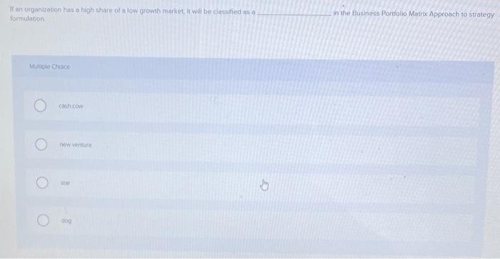 If an organizavon has a high share of a low