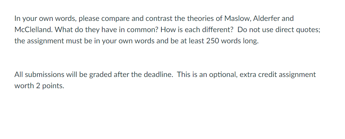 In your own words, please compare and contrast
