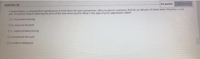 Question 37 0.5 points An ad for Maybelline