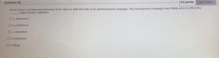 Question 37 0.5 points An ad for Maybelline