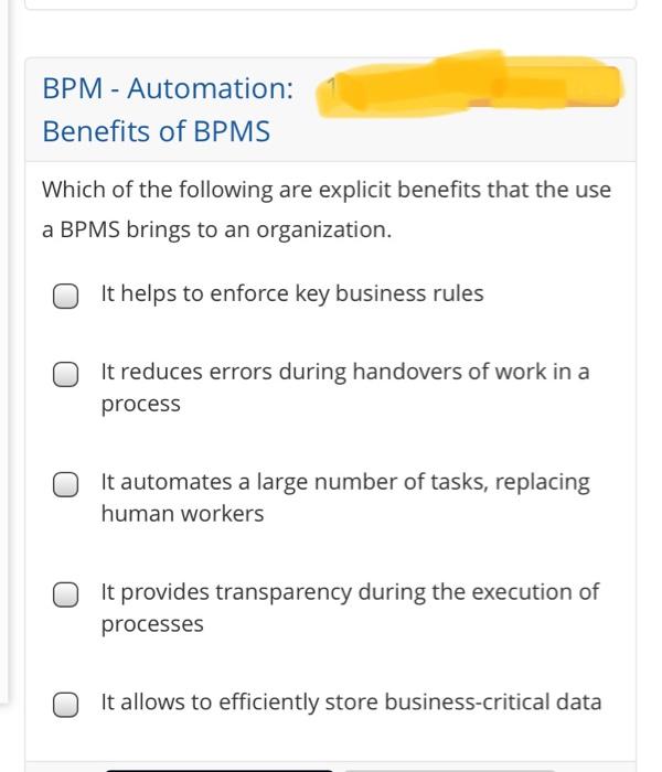 business process management system (BPMN)