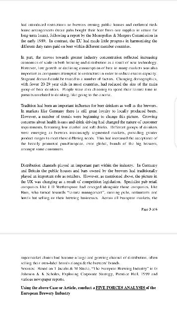 SECTION A ANSWER THIS QUESTION The brewing