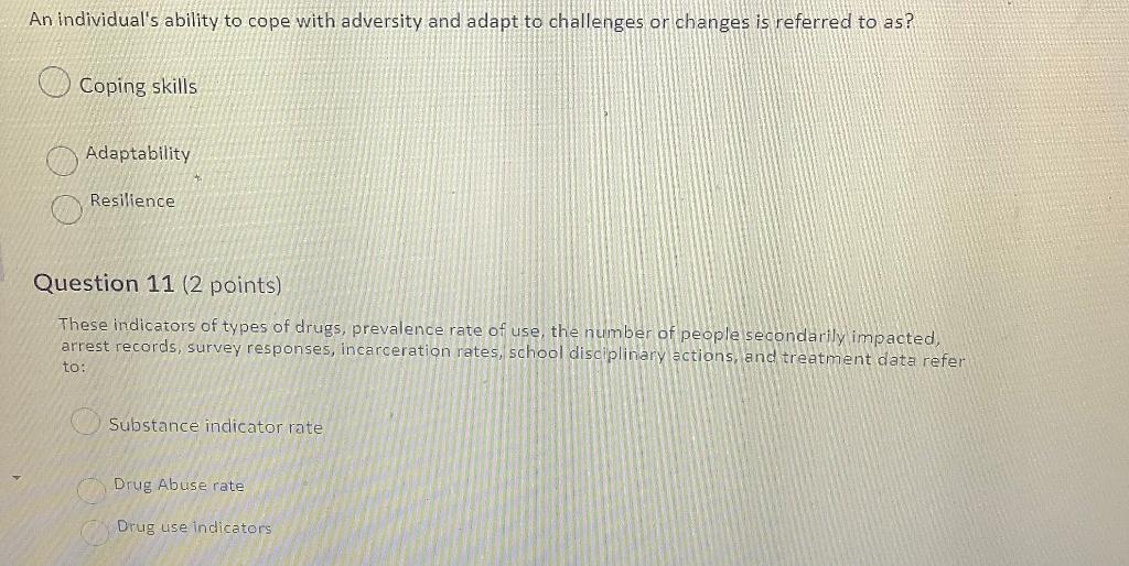 then An individual's ability to cope with