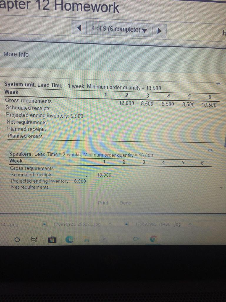 apter 12 Homework 4 of 9 (6 complete) H More Info