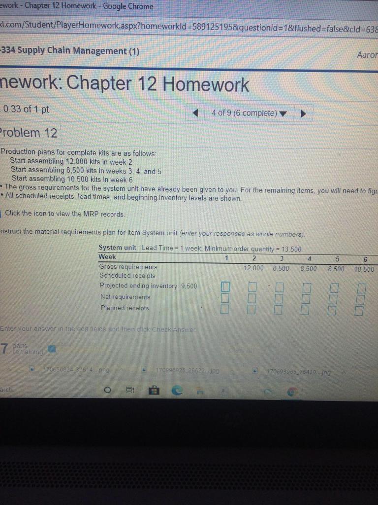 apter 12 Homework 4 of 9 (6 complete) H More Info